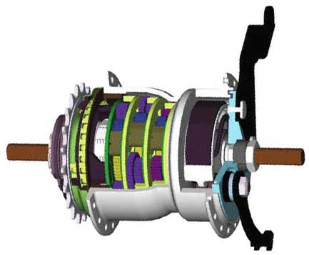 Многоступенчатая планетарная передача втулки Sturmey-Archer